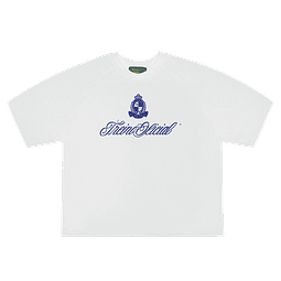 POLERA BOXY FIT "AMALFI" BLANCA/BLUE NAVY