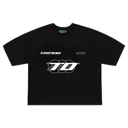 POLERA BOXY FIT "SCUDERIA RIVELAZIONE" NEGRA