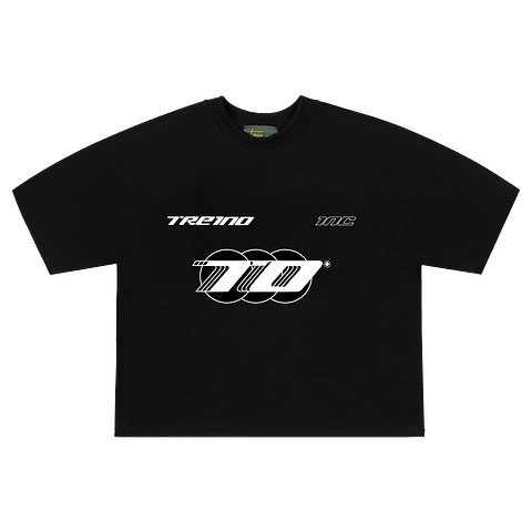 POLERA BOXY FIT "SCUDERIA RIVELAZIONE" NEGRA