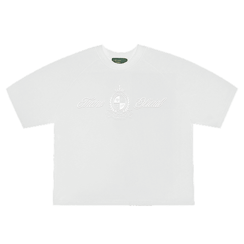 POLERA BOXY FIT "YOUNG MONEY"  PUFF TRIPLE WHITE