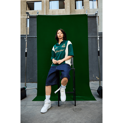 JORT BAGGY "TREBOL" RAW DENIM BLUE