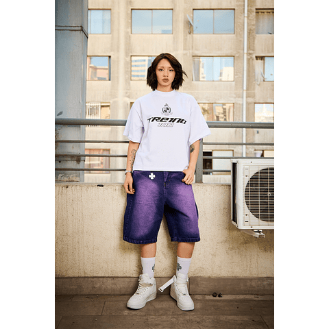 JORT BAGGY "TREBOL" PURPLE SWAG 
