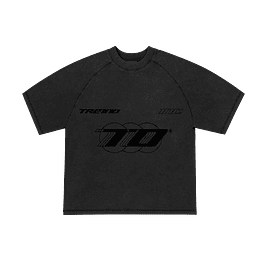 POLERA BOXY FIT "SCUDERIA RIVELAZIONE" STONE WASH BLACK 