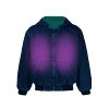 DENIM HODDIE JACKET "TREINO INC" PURPLE SWAG