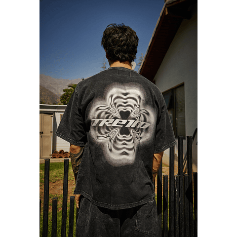 POLERA OVERSIZE "RIVELAZIONE" STONE WASH CHROME 