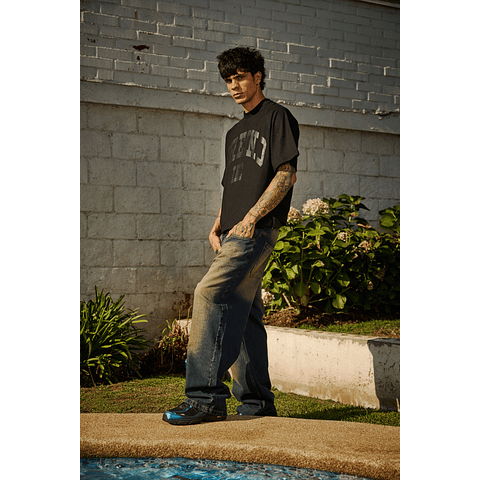 POLERA BOXY FIT "TREINO INC 2.0" TRIPLE BLACK