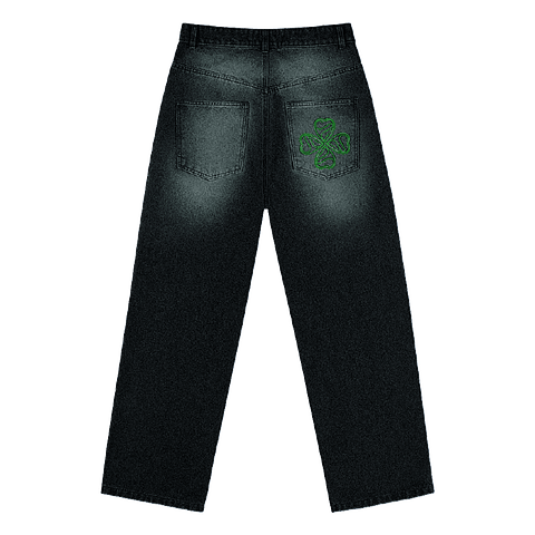 PANTALON BAGGY "TREBOL"  FOCUS BLACK