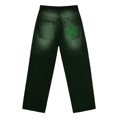 PANTALON BAGGY "TREBOL"  GREEN TINTED