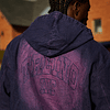 DENIM HODDIE JACKET "TREINO INC" PURPLE SWAG