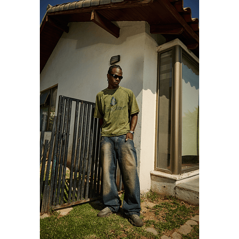 PANTALON BAGGY "TREBOL"  GREEN TINTED