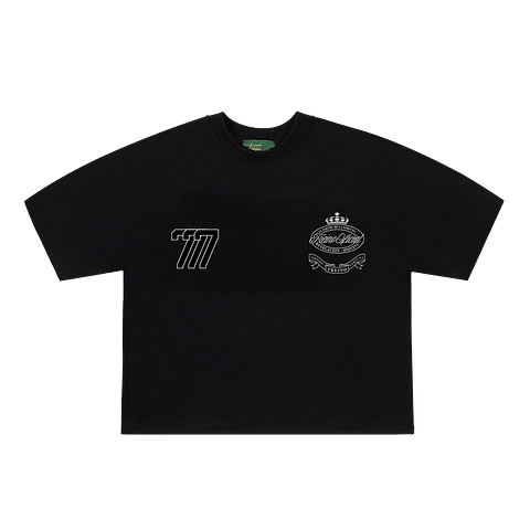 POLERA BOXY FIT "777 CLUB" NEGRA