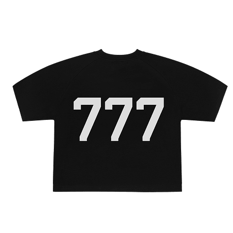 POLERA BOXY FIT "777 CLUB" NEGRA