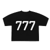 POLERA BOXY FIT "777 CLUB" NEGRA