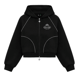 POLERON BOXY "YOUNG MONEY" REFLEX ZIP HOODIE 