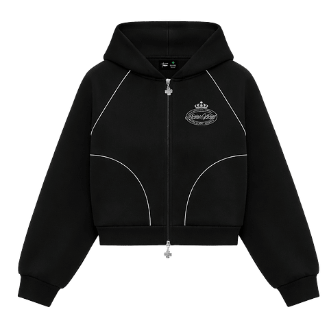 POLERON BOXY "YOUNG MONEY" REFLEX ZIP HOODIE 