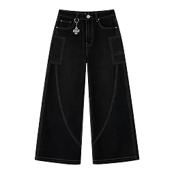 PANTALON BAGGY "FORTUNE CUT" CARGO WHITE SEAMS 