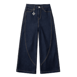 PANTALON BAGGY "FORTUNE CUT" RAW DENIM BLUE
