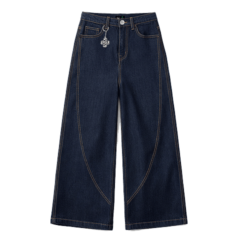 PANTALON BAGGY "FORTUNE CUT" RAW DENIM BLUE