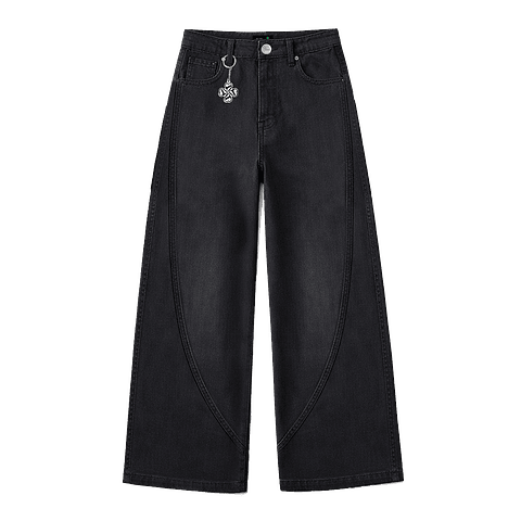PANTALON BAGGY "FORTUNE CUT" FOCUS BLACK