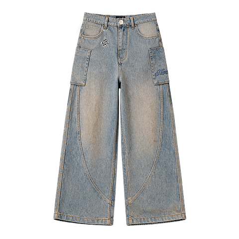 PANTALON BAGGY "FORTUNE CUT" CARGO LIGHT BLUE DESSERT