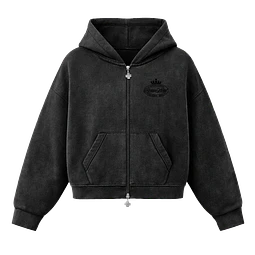 POLERON BOXY "RIVELAZIONE" LIGHT FRENCH TERRY STONE ZIP