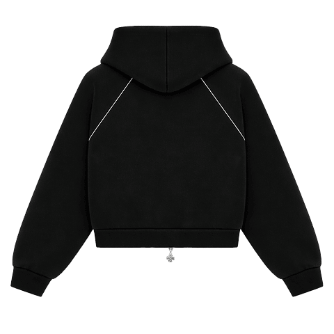 POLERON BOXY "YOUNG MONEY" REFLEX ZIP HOODIE 