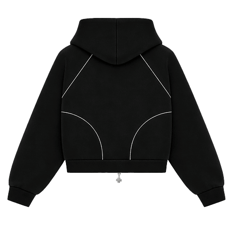 POLERON BOXY "YOUNG MONEY" REFLEX ZIP HOODIE 