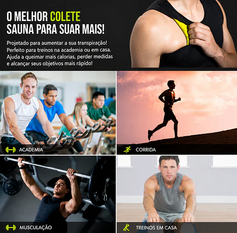 Camisa Modeladora Masculina Sauna Fitness — ùnico (veste do 36 ao 42)