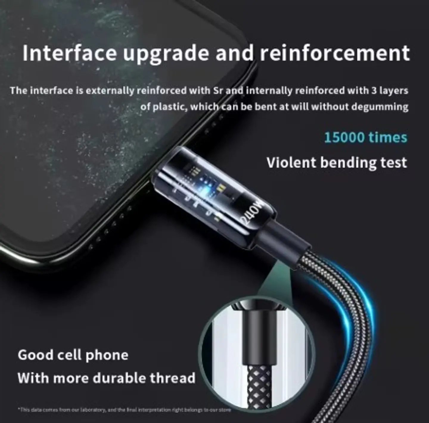 Cabo Carregador 3 em 1 Super Rápido — Preto 2