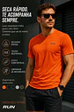 Camiseta de secagem rápida masculina — Laranja / M - Thumbnail 2