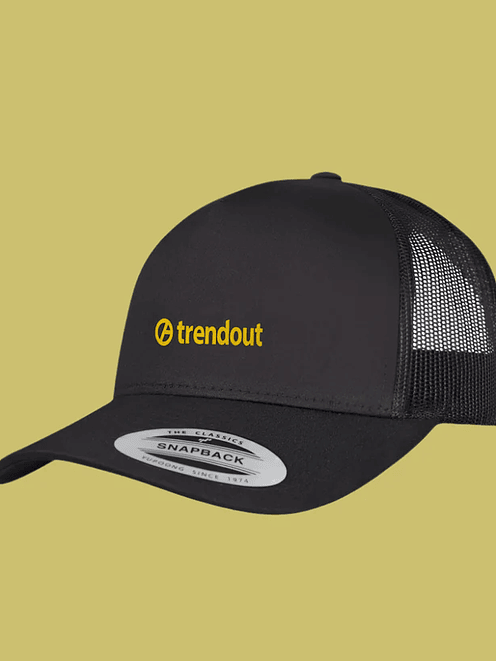 Snapback Boné Trucker Trendout I Cinza Escuro/Amarelo 1