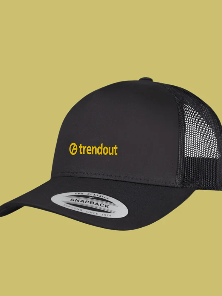 Snapback Boné Trucker Trendout I Cinza Escuro/Amarelo 1