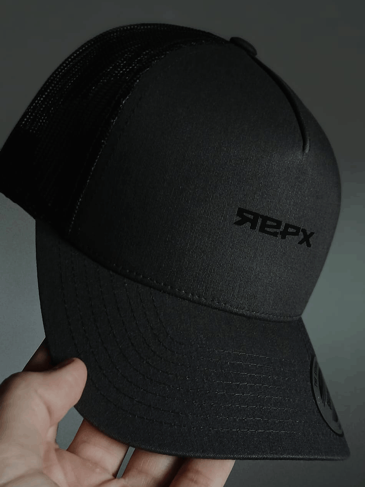 Snapback Boné Trucker REPX I Cinza Escuro I Preto 2
