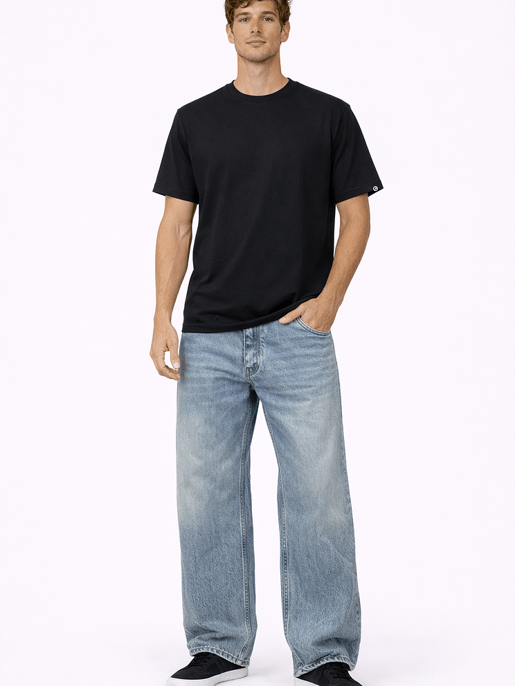 Calças Trendout Loose Fit Faded 1