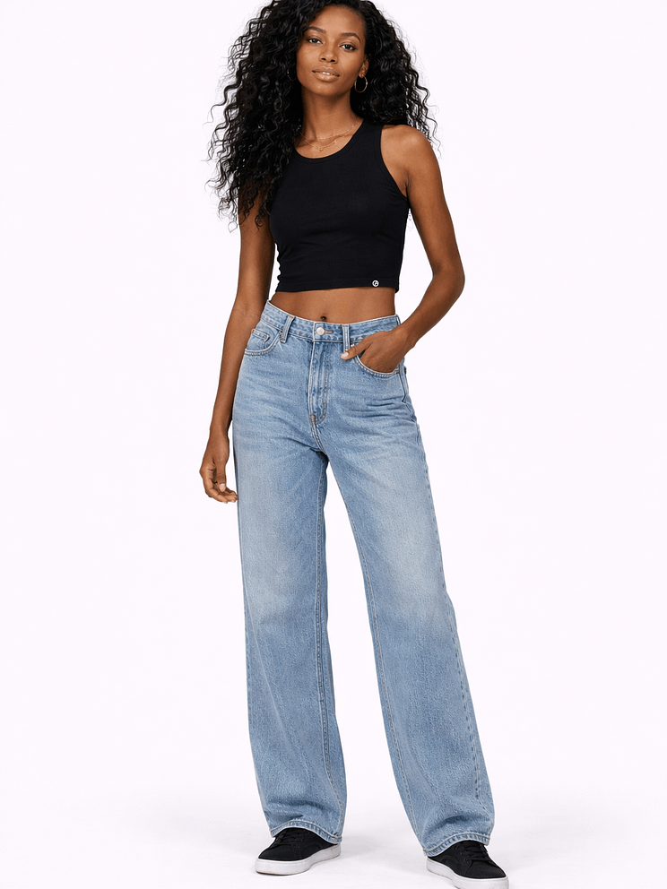 Calças Trendout Loose Fit Faded - Girl 1