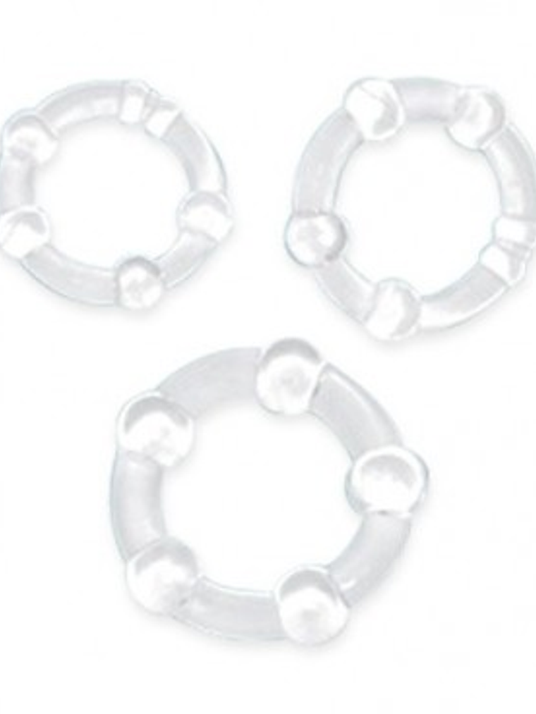 Set De Anillos Stay Hard - Transparente 2