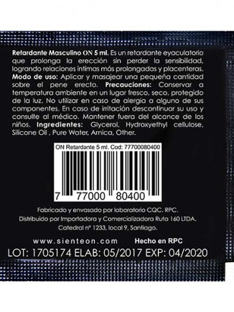 Lubricante Retardante 5ml híbrido  2