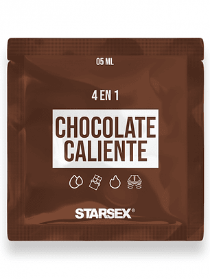 Sachet Lubricante 4 En 1 Chocolate Caliente 5ml