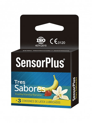  Condón Sensor Plus - Tres Sabores
