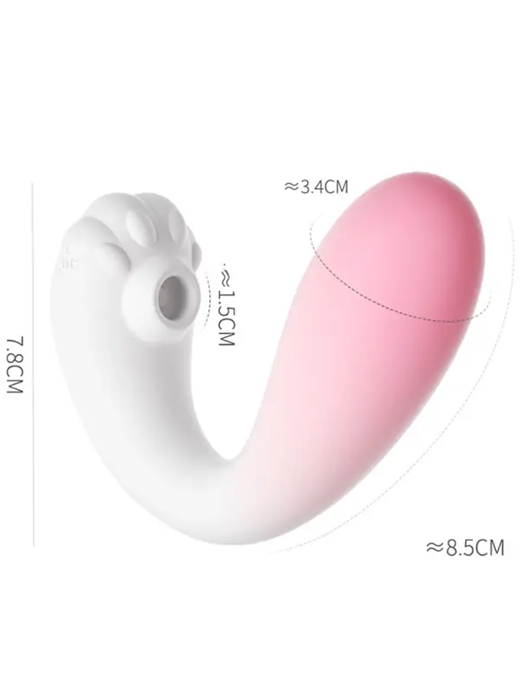Vibrador y succionador Kitty  1