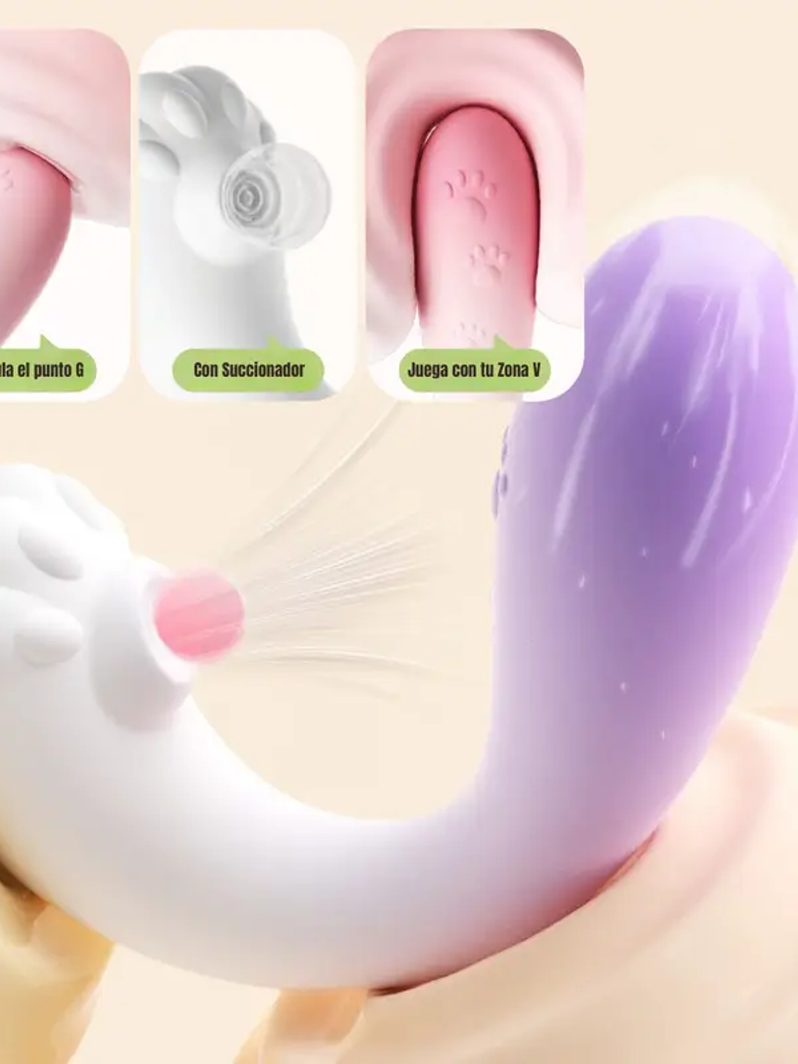 Vibrador y succionador Kitty  2