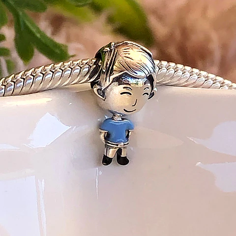 Charm Niño Feliz Plata 925