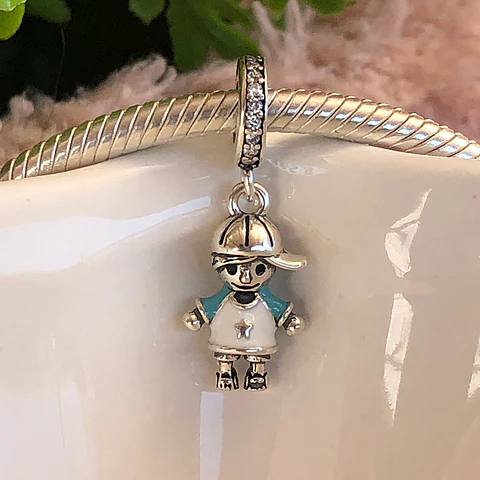 Charm Niño Pequeño Colgante Plata 925