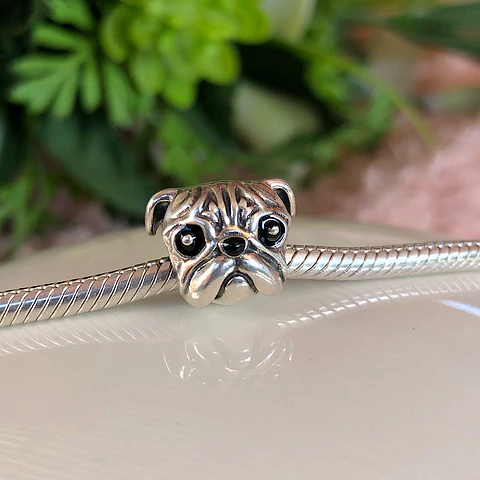 Charm Pug carita Plata 925