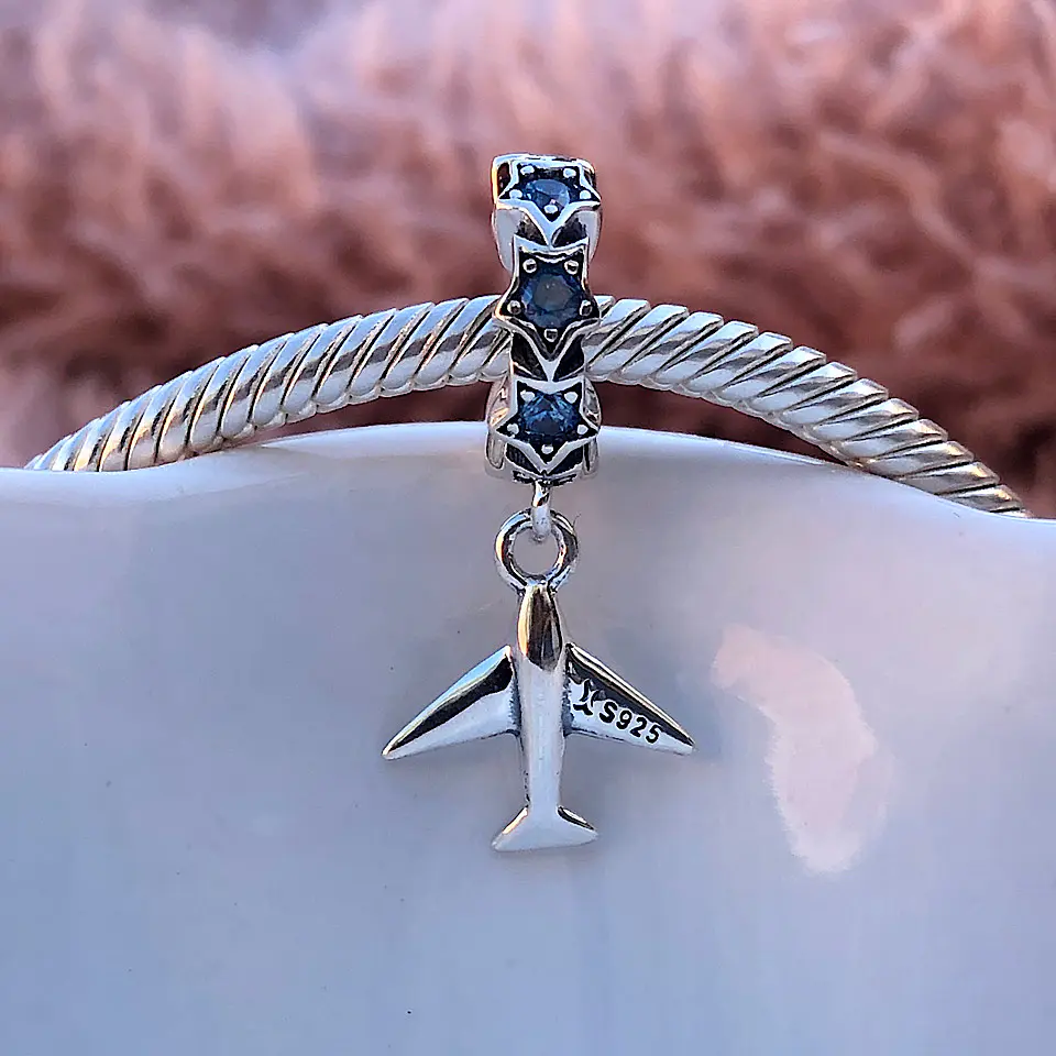 Charm Avion Colgante Plata 925 1