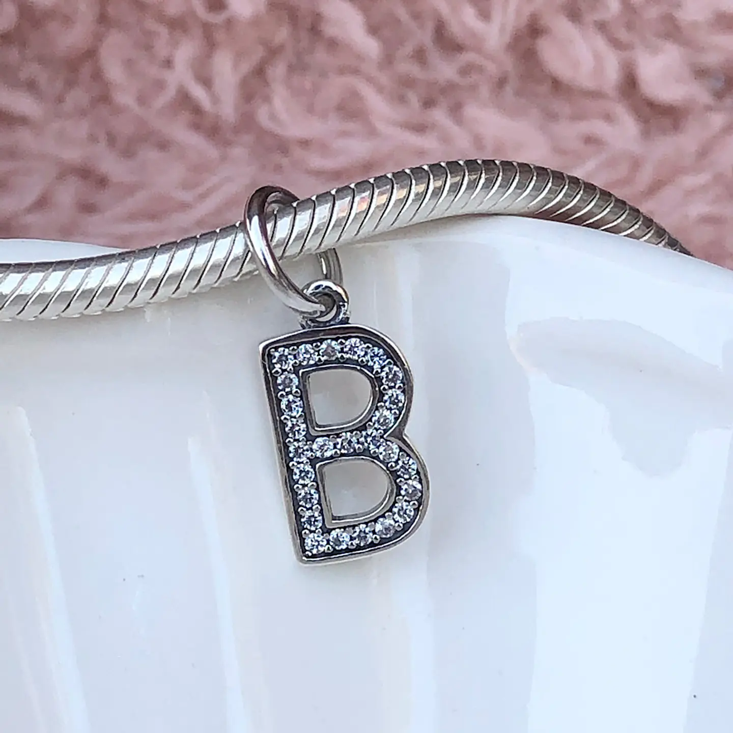 Charm Letra B Plata 925 2