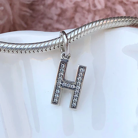 Charm Letra H Plata 925