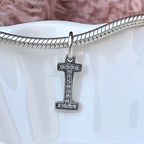 Charm Letra I Plata 925 