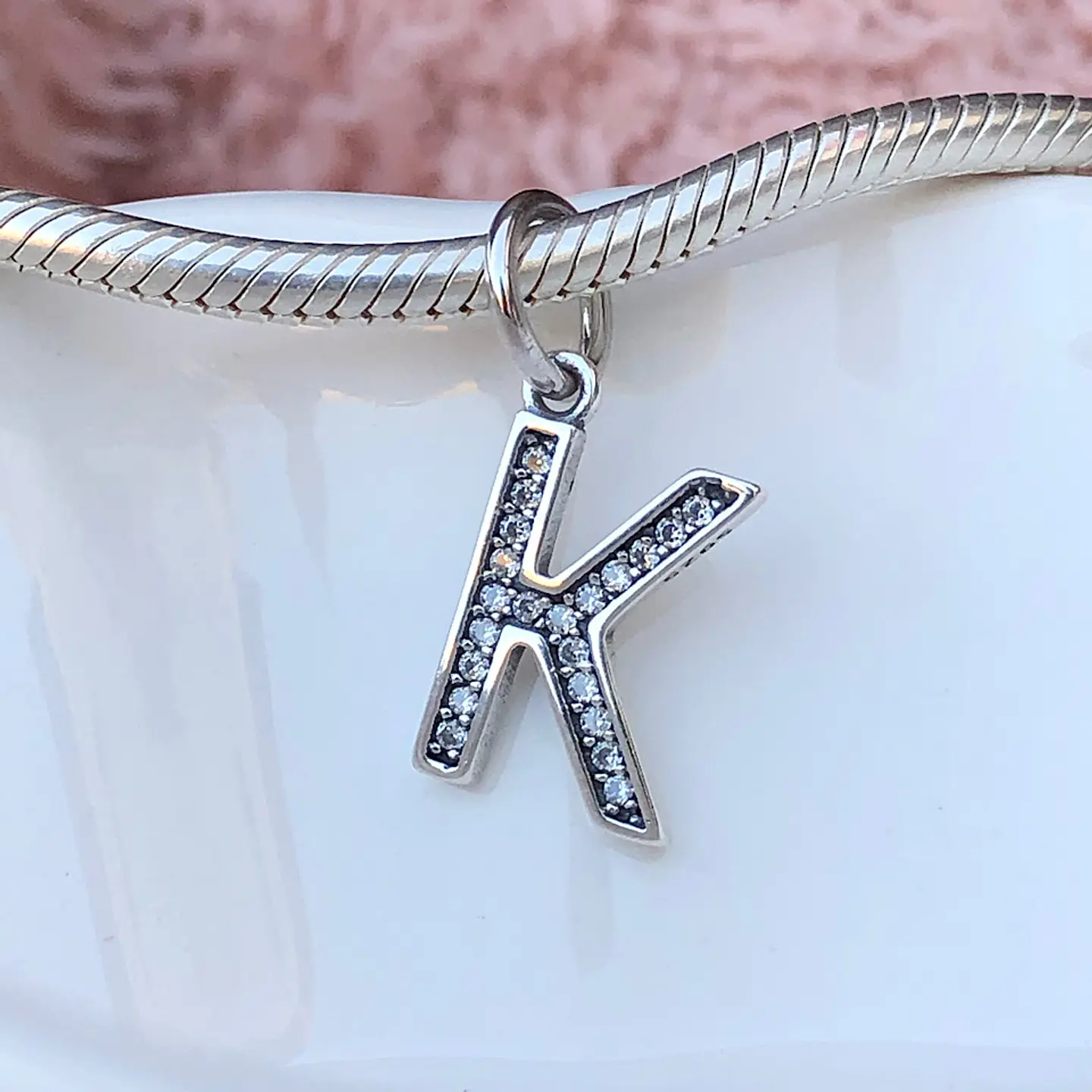 Charm Letra K Plata 925 2