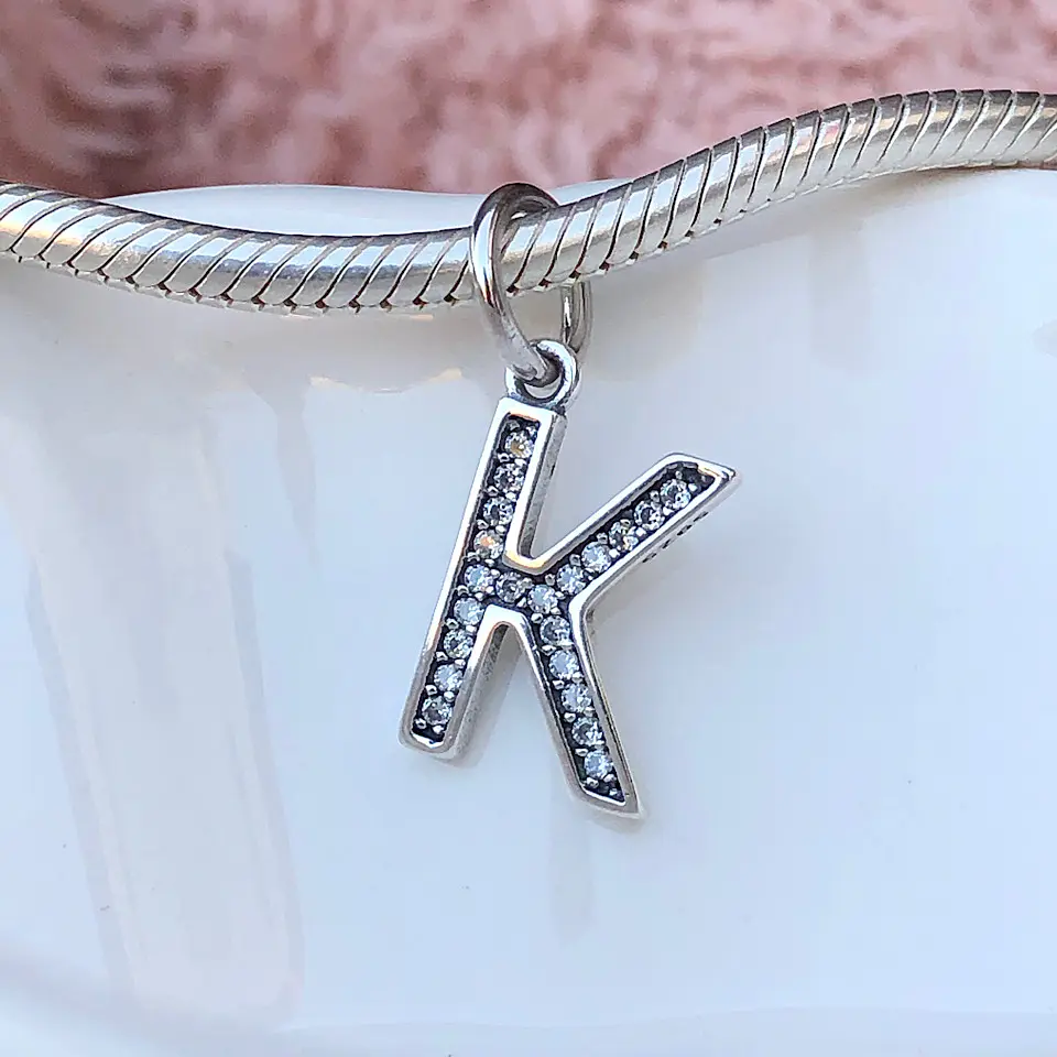 Charm Letra K Plata 925 2